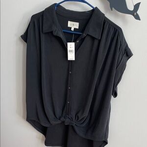 Elegant Black Button-Down Shirt